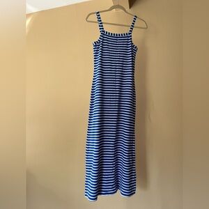 Blue + white striped Loft dress 🐚 🌊👗